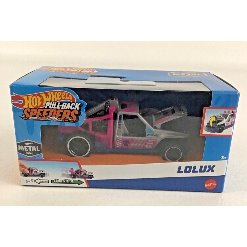 Hot Wheels Pull Back Speeders Lolux Die Cast Metal 1:43 Vehicle New 2023 Mattel